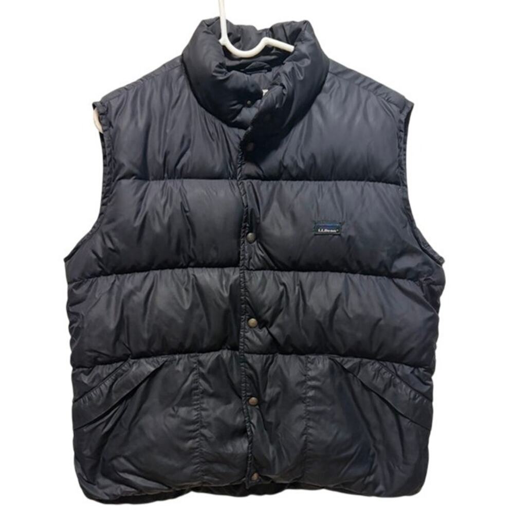 L.L.Bean Kids XL 18-20 Goose Down Puffer Vest 600 Fill Black 23" Chest
